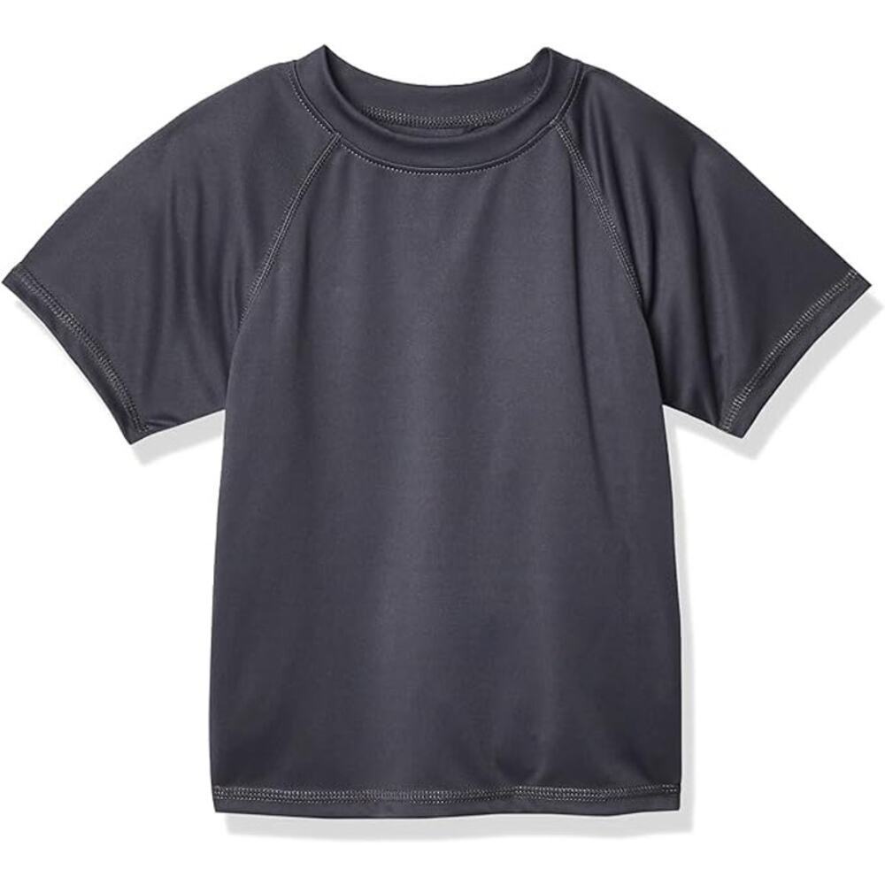 Kanu Surf Boys' Short Sleeve UPF 50 Rashguard Swim Shirt in Charcoal, Size 2T​​​
